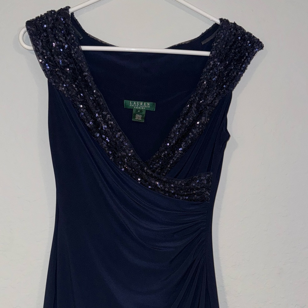 Dress Lauren Ralph women color dark blue